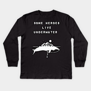 Underwater heroes Kids Long Sleeve T-Shirt